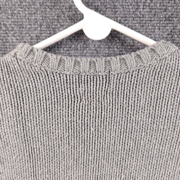 Ralph Lauren Flag Sweater USA Women Medium Gray Cotton Pullover Knit Graphic - Picture 12 of 12